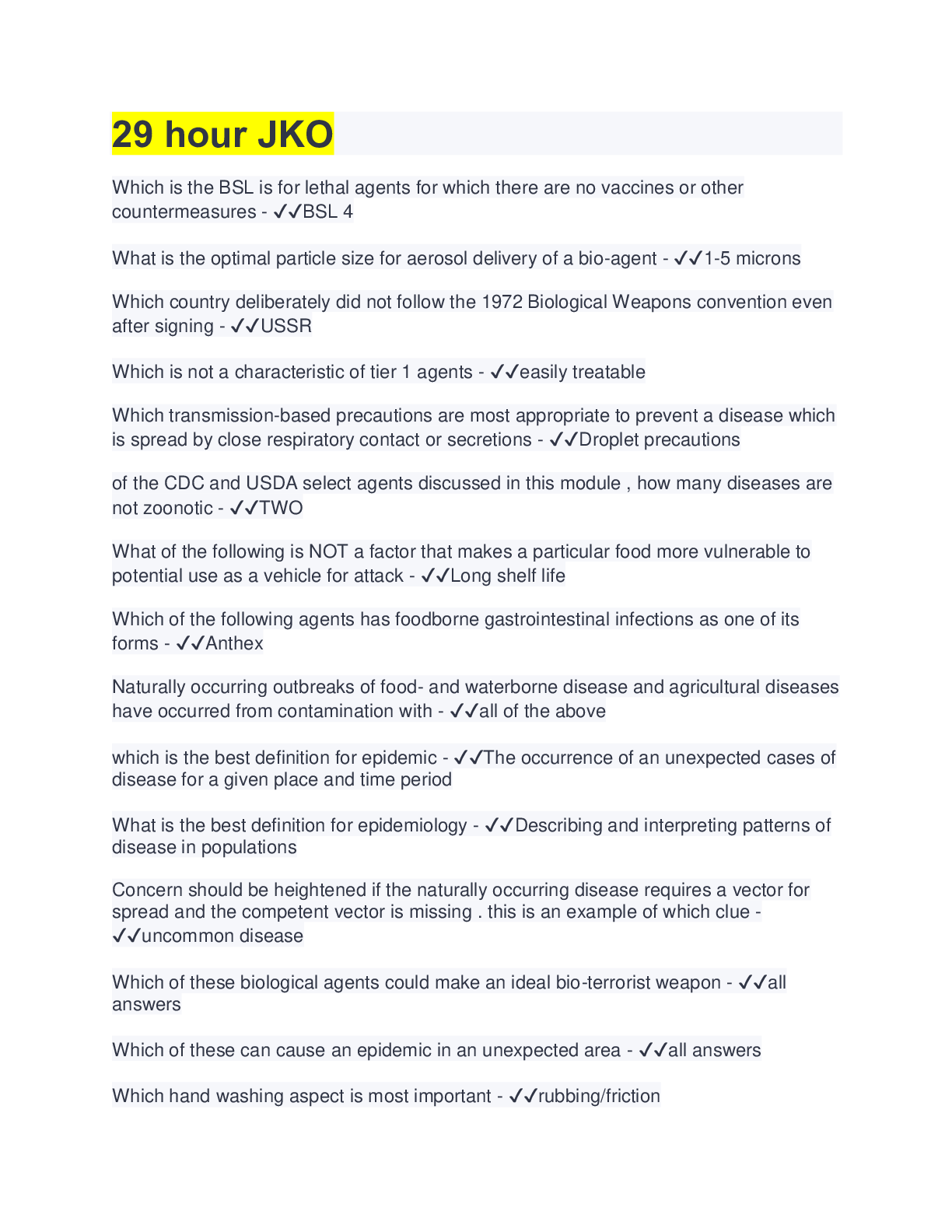 Preview image for 29 hour JKO(QUESTIONS & ANSWERS)